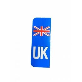 White UK & Union Jack
Front Number Plate Sticker