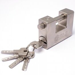 SAS C-Type Solid Steel Padlock
5 keys