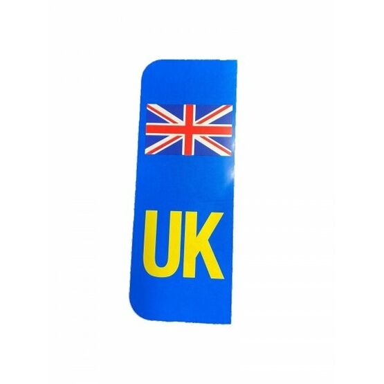 Yellow UK & Union Jack
Rear Number Plate Sticker